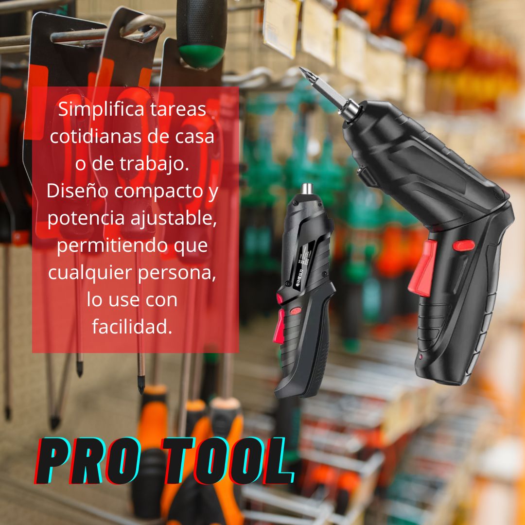 Destornillador Eléctrico Inalámbrico Pro Tool